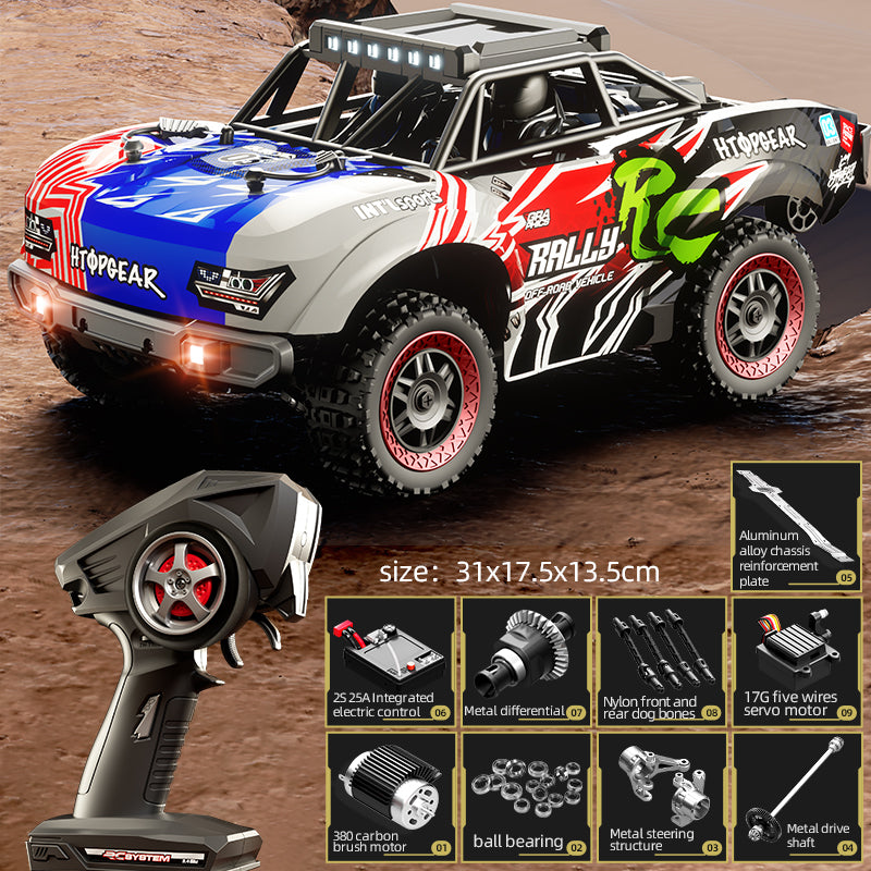 SCY 1/18 Scale Full Proportional RC 4WD Monster Truck - High Speed Remote Control Car for Kids & Adults, All Terrain Off-Road Vehicle with LED Lights - Perfect for Backyard Racing, Indoor Crawling & Outdoor Adventure Play