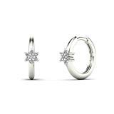 14K White Gold and Rose Gold Diamond Stud Earrings for Women - Perfect for Weddings, Anniversaries & Special Occasions
