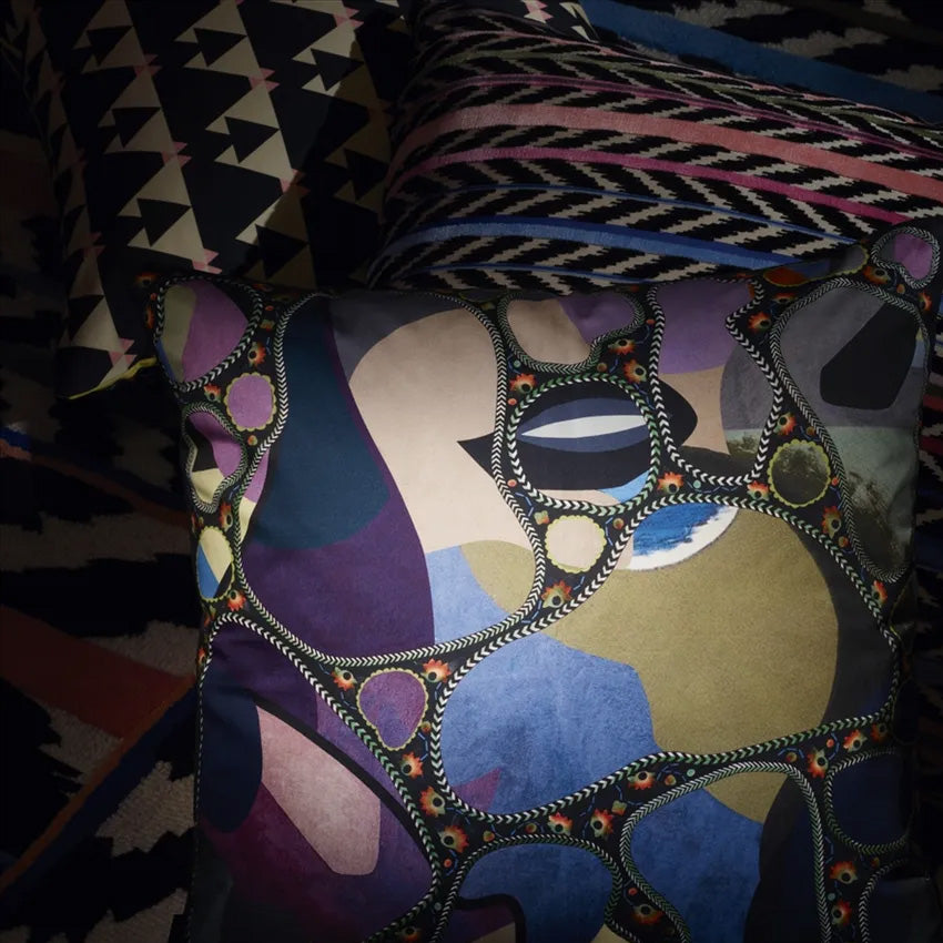Christian Lacroix Gems Mix Decorative Cushion with Agate Design - Luxury Throw Pillow for Sofa, Bed & Home Decor