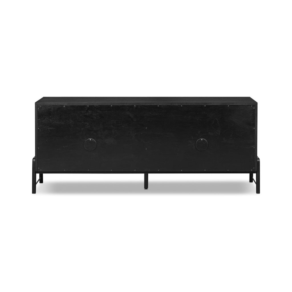 Stylish Rosedale Sideboard with Ebony Oak Veneer - Perfect for Living Room, Dining Room & Home Office Storage