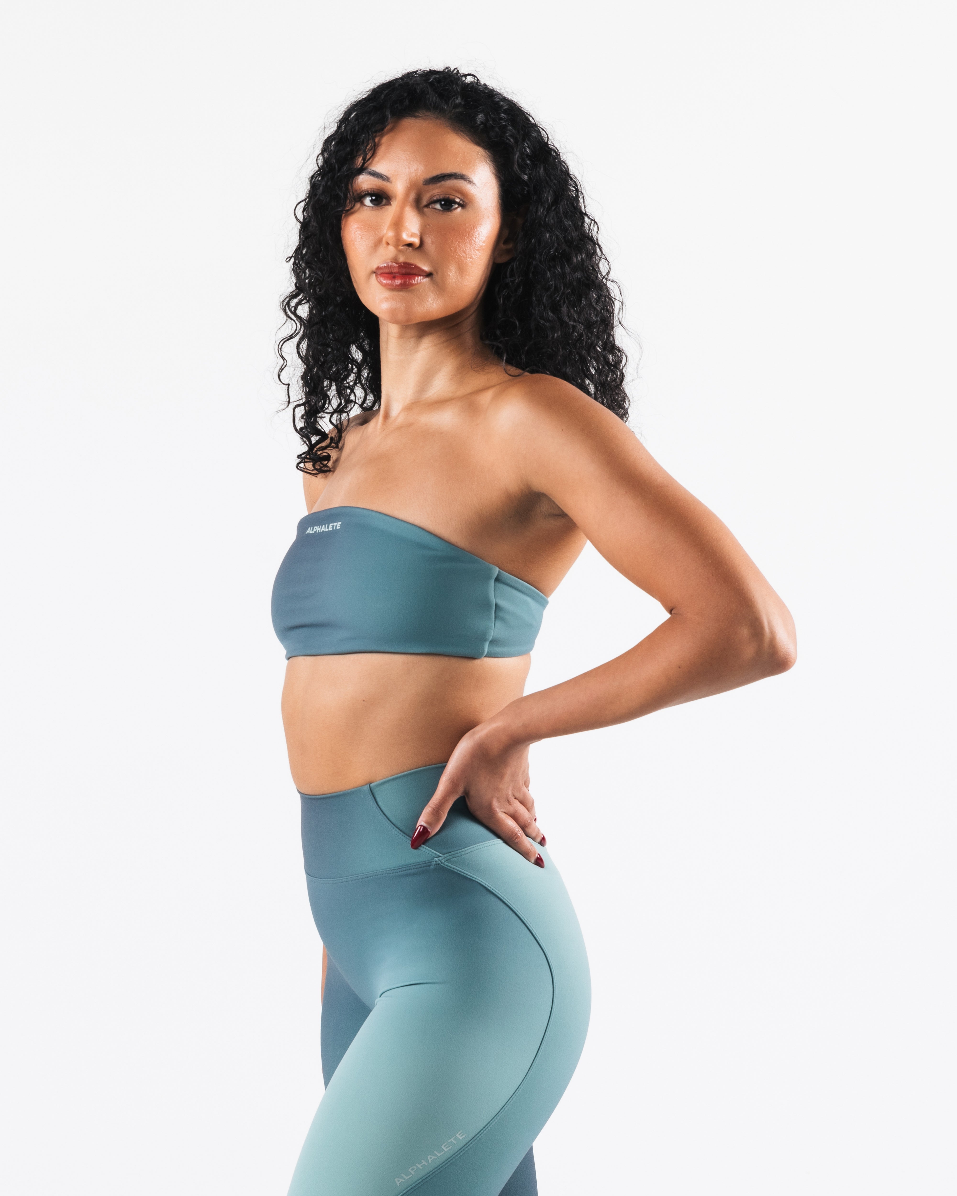 Aura Bandeau Top - Stylish Glacier Print Women's Fashion for Beach, Pool, and Summer Outings