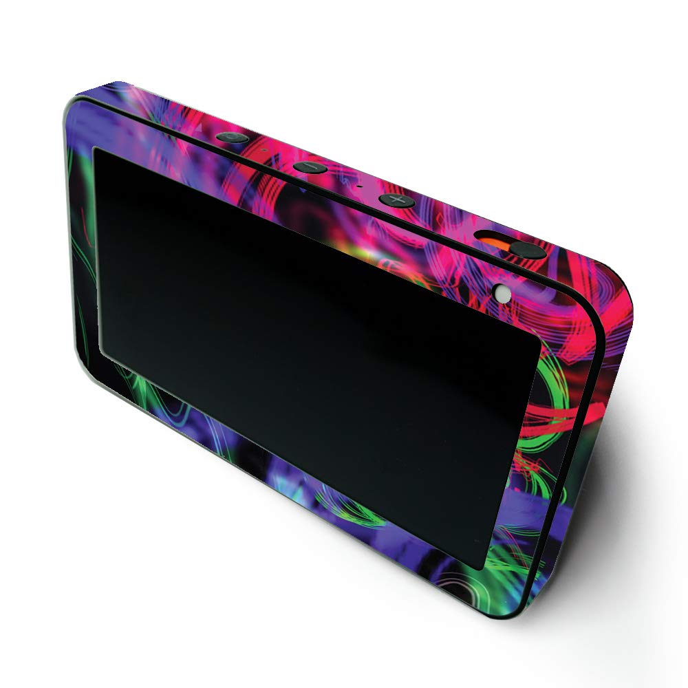 MightySkins Protective Vinyl Wrap for Amazon Echo Show 5 (1st & 2nd Gen) - Neon Splatter Design | Easy to Apply & Remove | Made in USA | Customizable Decal for Home & Office Decor