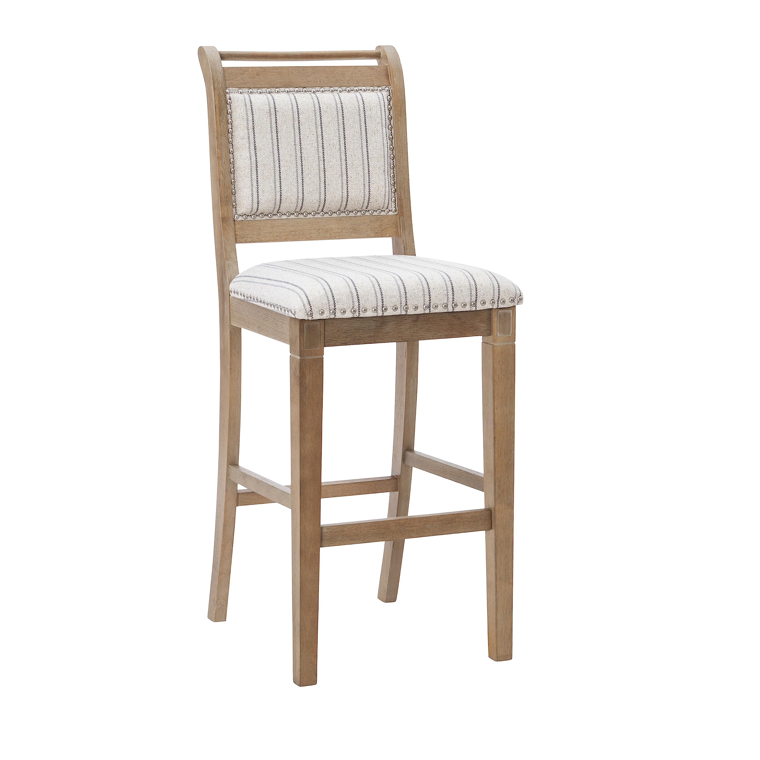 Linon Lisbon Grey Bar Stool - 30