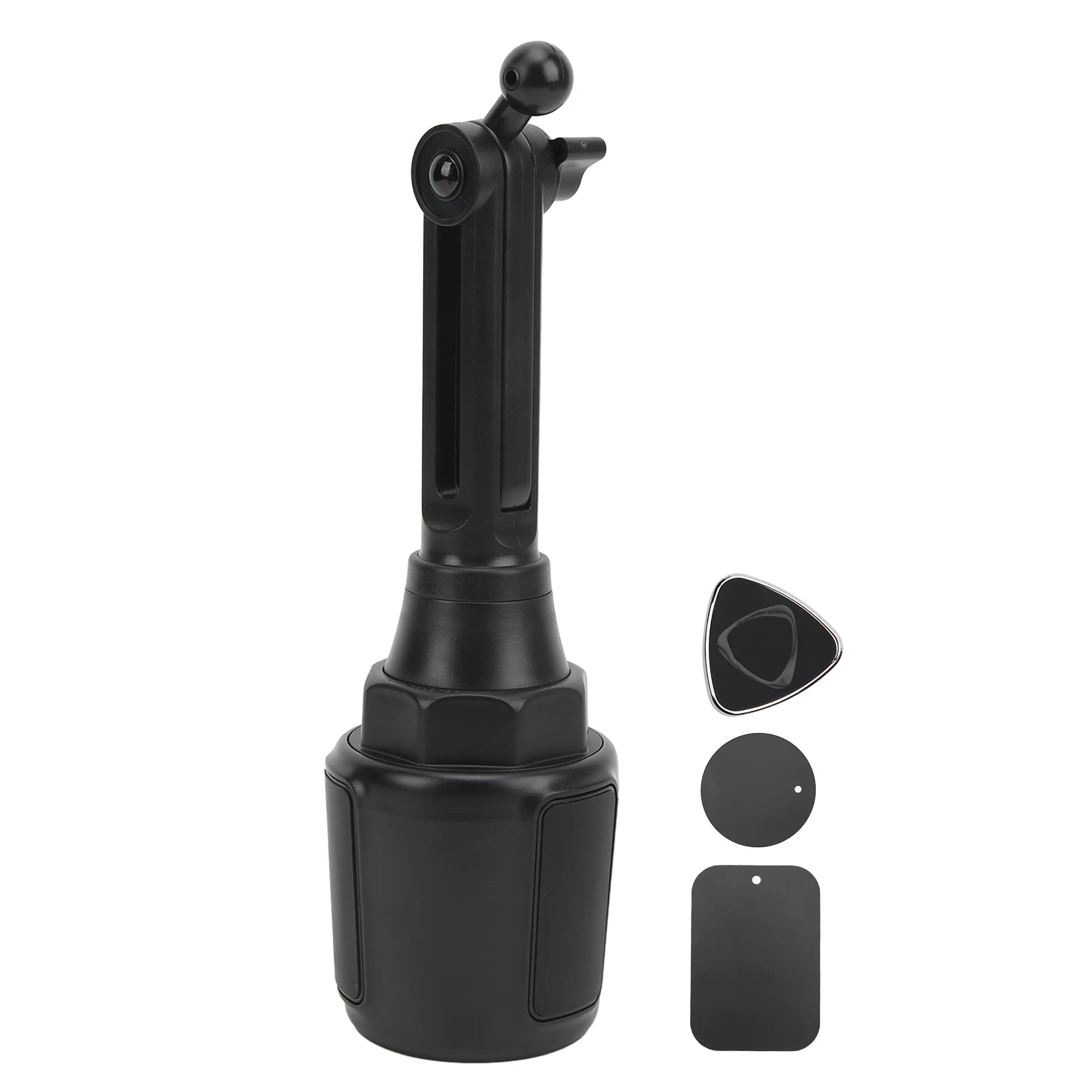 360° Rotatable Magnetic Phone Cup Holder - Anti-Shake Adjustable Car Phone Mount for iPhone & Android | Universal Auto Accessories (Black) | Perfect for Commuting, Road Trips & Hands-Free Driving