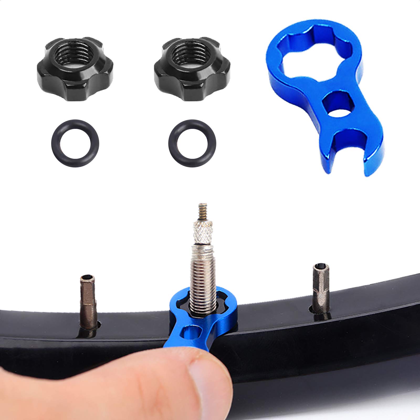 VANICE Bike Vacuum Tire Valve Nut - Presta Inner Tube Spool Wrench Tool for Mountain & Road Bicycles | Essential Cycling Accessories for Tire Maintenance & Repair