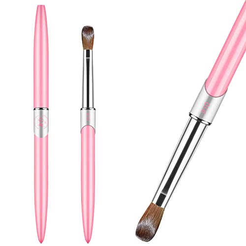 Premium Golden Maple Acrylic Nail Brush - Kolinsky Hair Nail Art Brush for Acrylic Powder & Liquid Application - Professional & Beginner DIY Nail Tools - Size 10 - Perfect for Salon, Home Manicure & Nail Art Designs