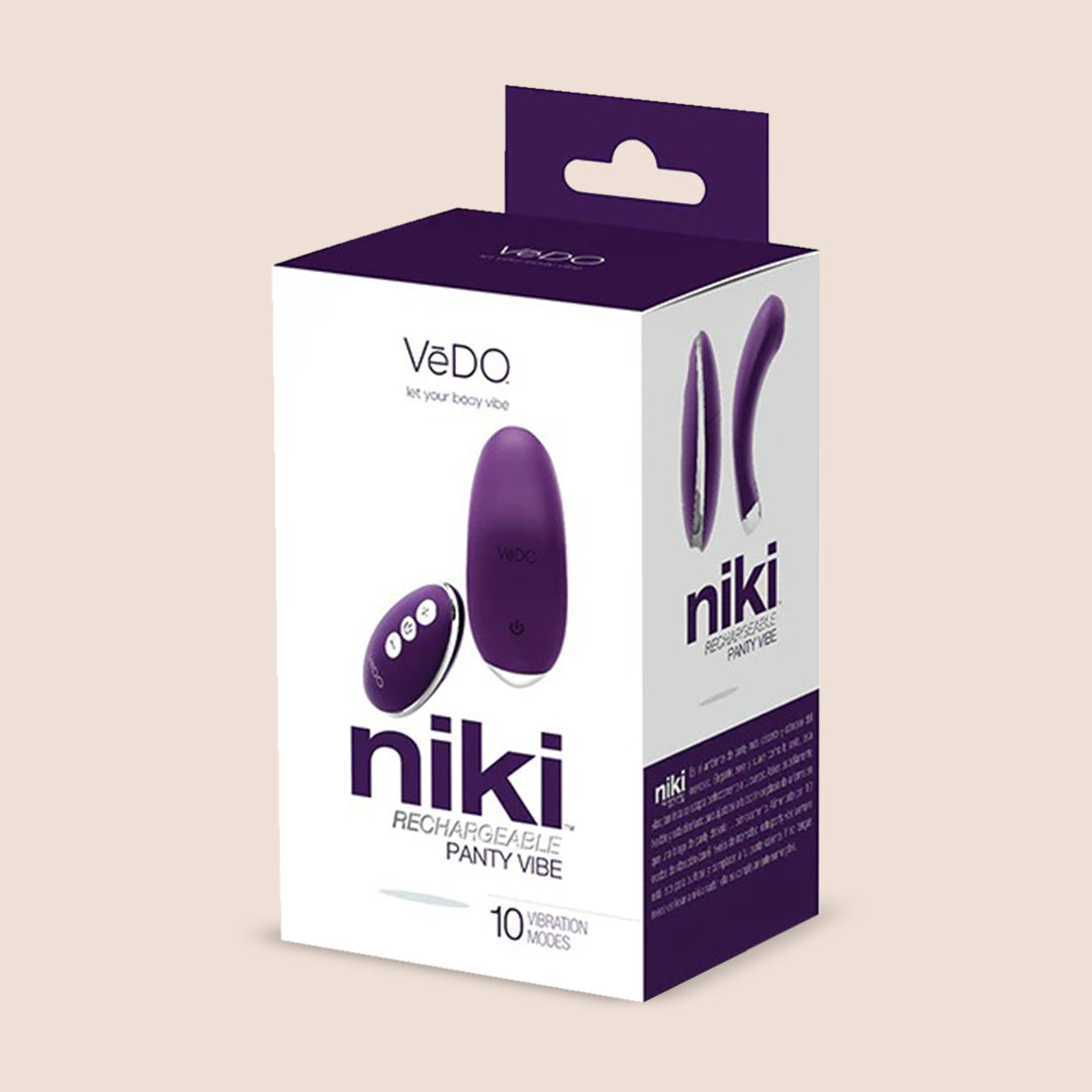 VeDO Niki Rechargeable Panty Vibrator - Hands-Free Wearable Vibrator for Discreet Pleasure, Couples Play & Solo Use