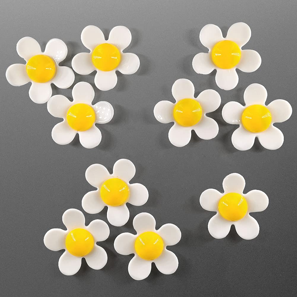 10pcs Extra Large 36mm Sunflower Daisy Fridge Magnets - Strong Magnetic Whiteboard Refrigerator Decor for Kitchen, Office & Home Organization - Perfect for Notes, Photos & Memos