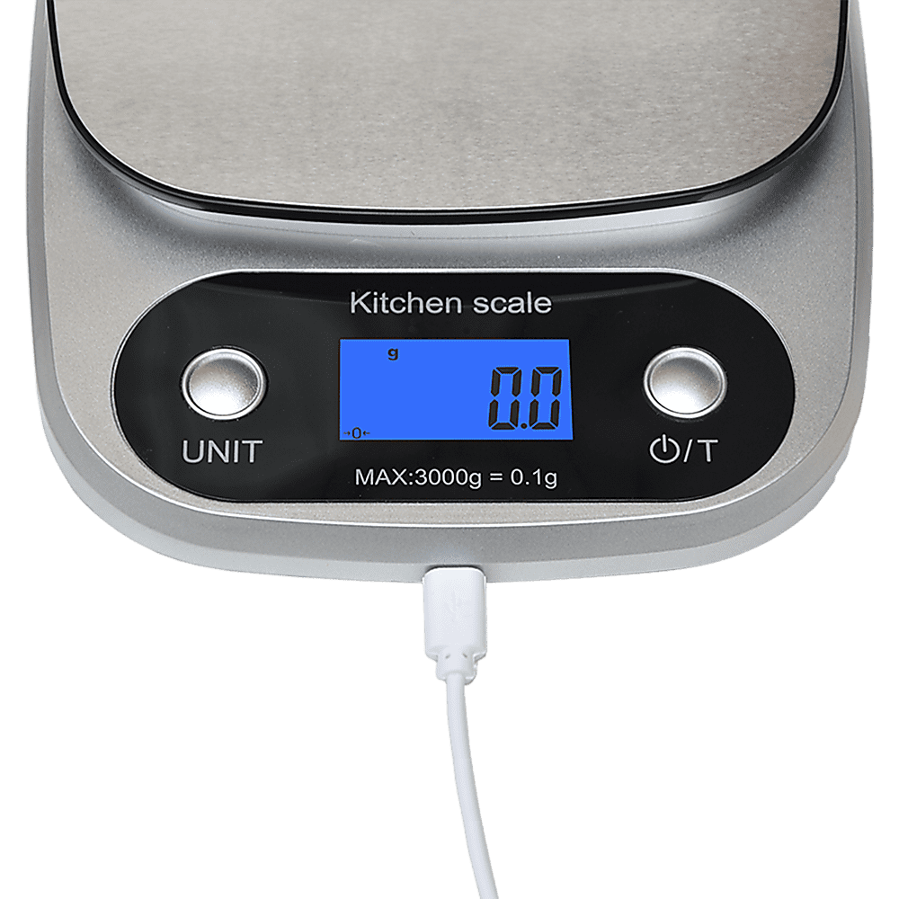 0.1g High Precision Digital Kitchen Scale - 3KG Rechargeable Food Scale for Baking, Cooking, and Portion Control | Perfect for Home, Restaurant & Meal Prep