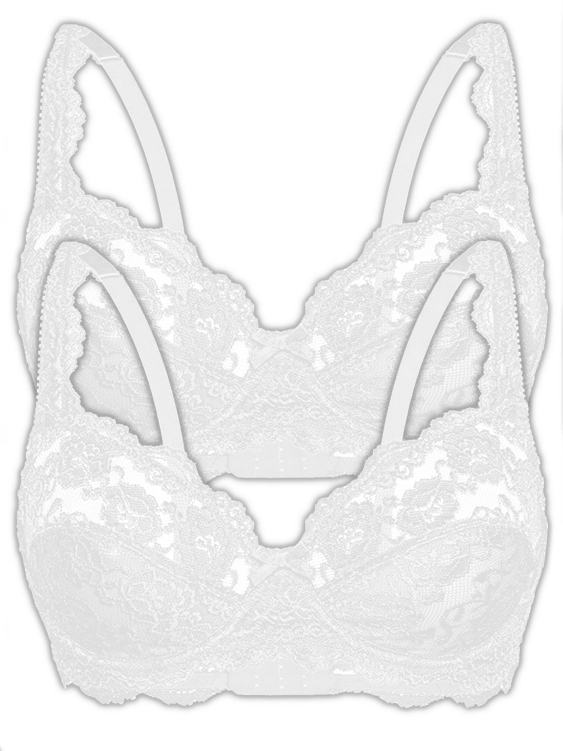 Sassa Women's Pack of 2 Full Lace Underwire Bras 24660 - Comfortable Support for Everyday Wear, Work, and Special Occasions