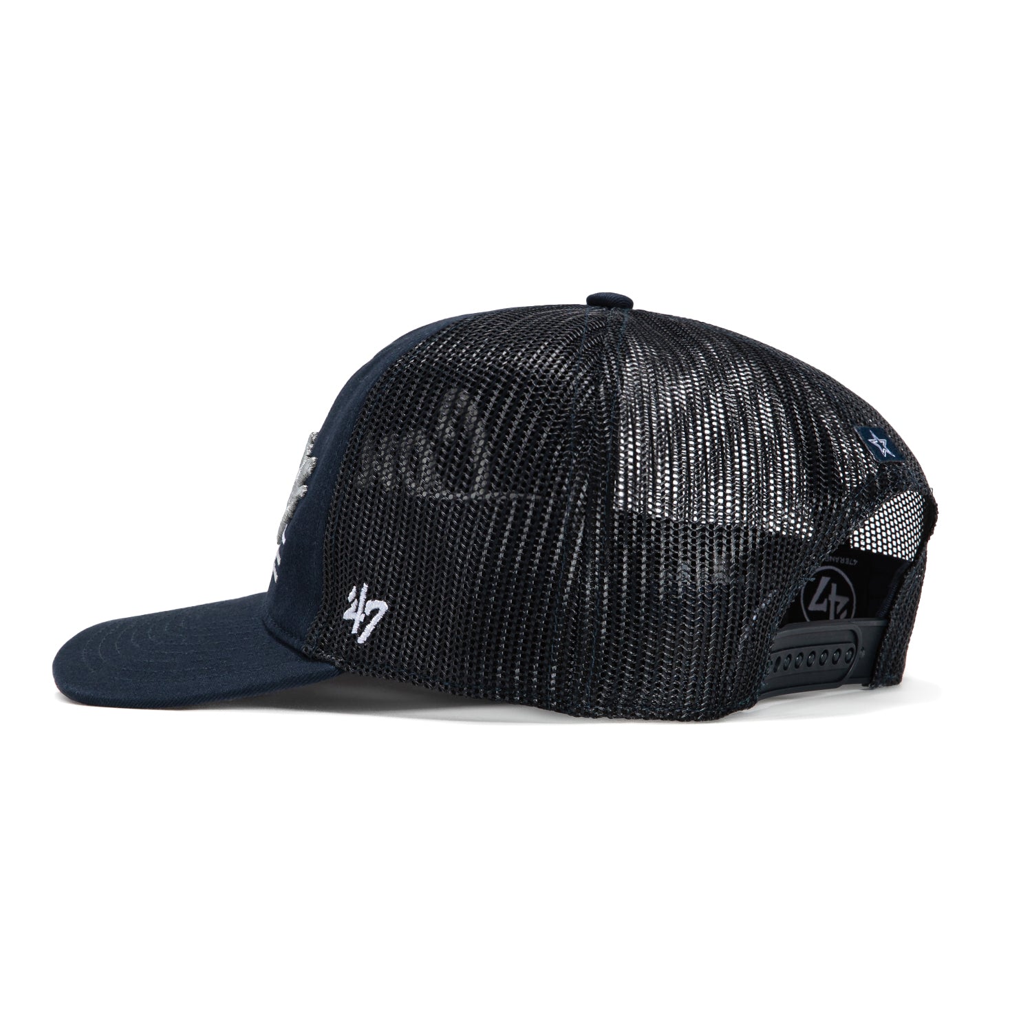 47 Brand Dallas Cowboys Garner Trucker Adjustable Hat - Navy Blue Snapback Cap for Men & Women - Perfect for Game Day, Tailgating & Outdoor Activities