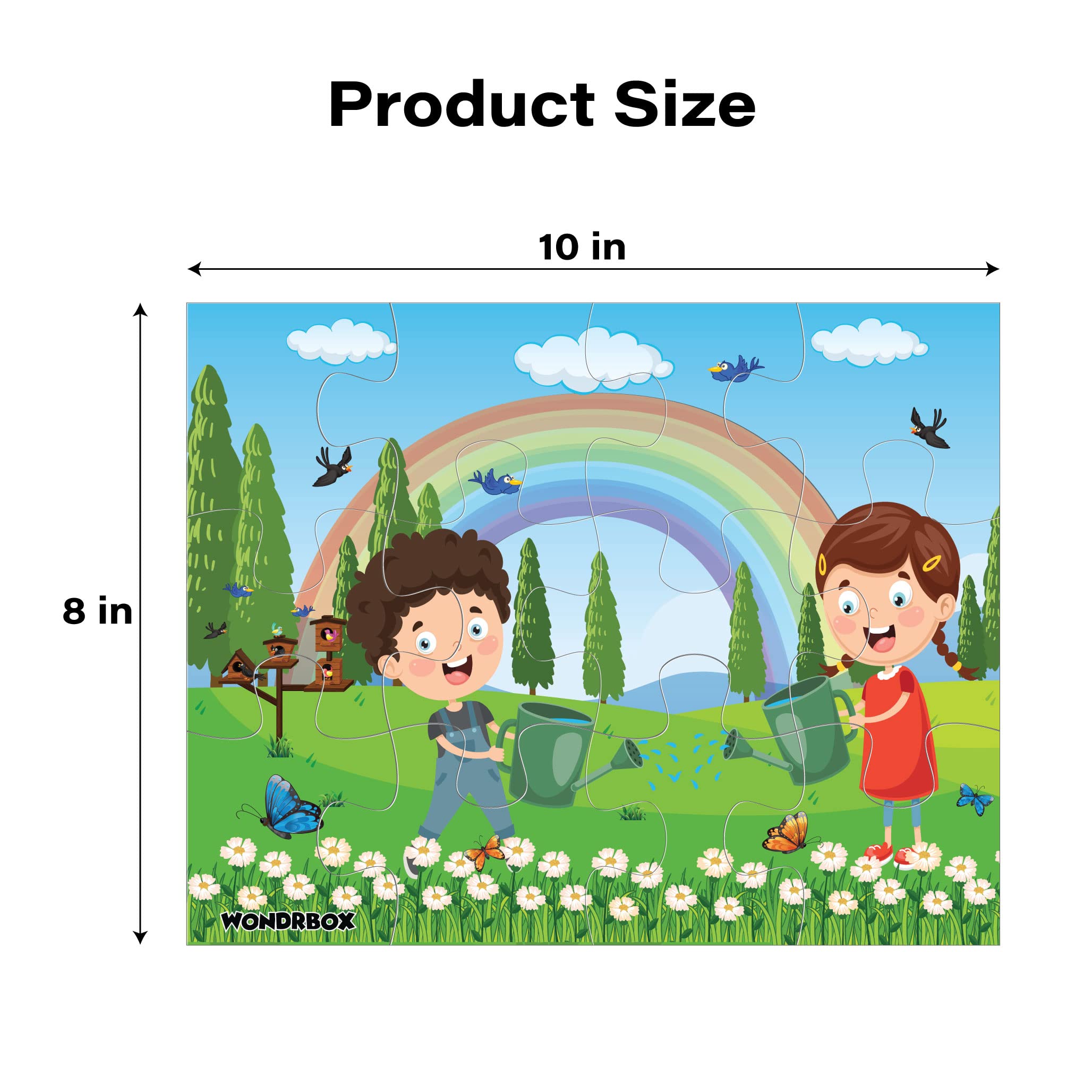 WONDRBOX 12-Piece Seasonal Jigsaw Puzzles for Kids Ages 3-7 | 4 Educational Puzzles in a Box | Learning Toys & Birthday Gifts for Boys & Girls | Perfect for Classroom, Party Favors & Family Game Night
