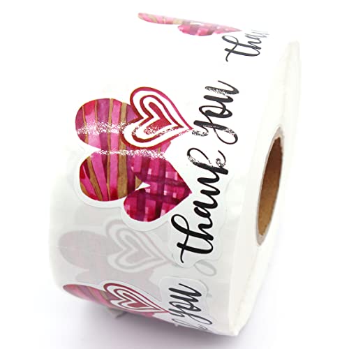 Pink Heart Shaped Thank You