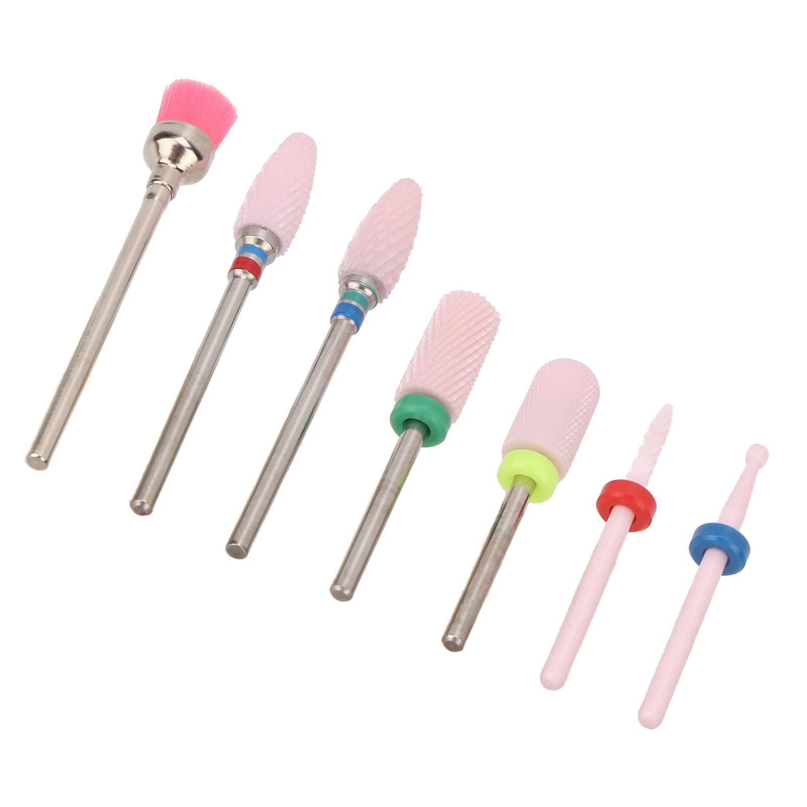 Professional 7pcs Stainless Steel Nail Drill Bits Set - Electric Nail File Grinding Bits for Acrylic Nails, Manicure & Pedicure Tools - Perfect for Salon & Home Nail Care