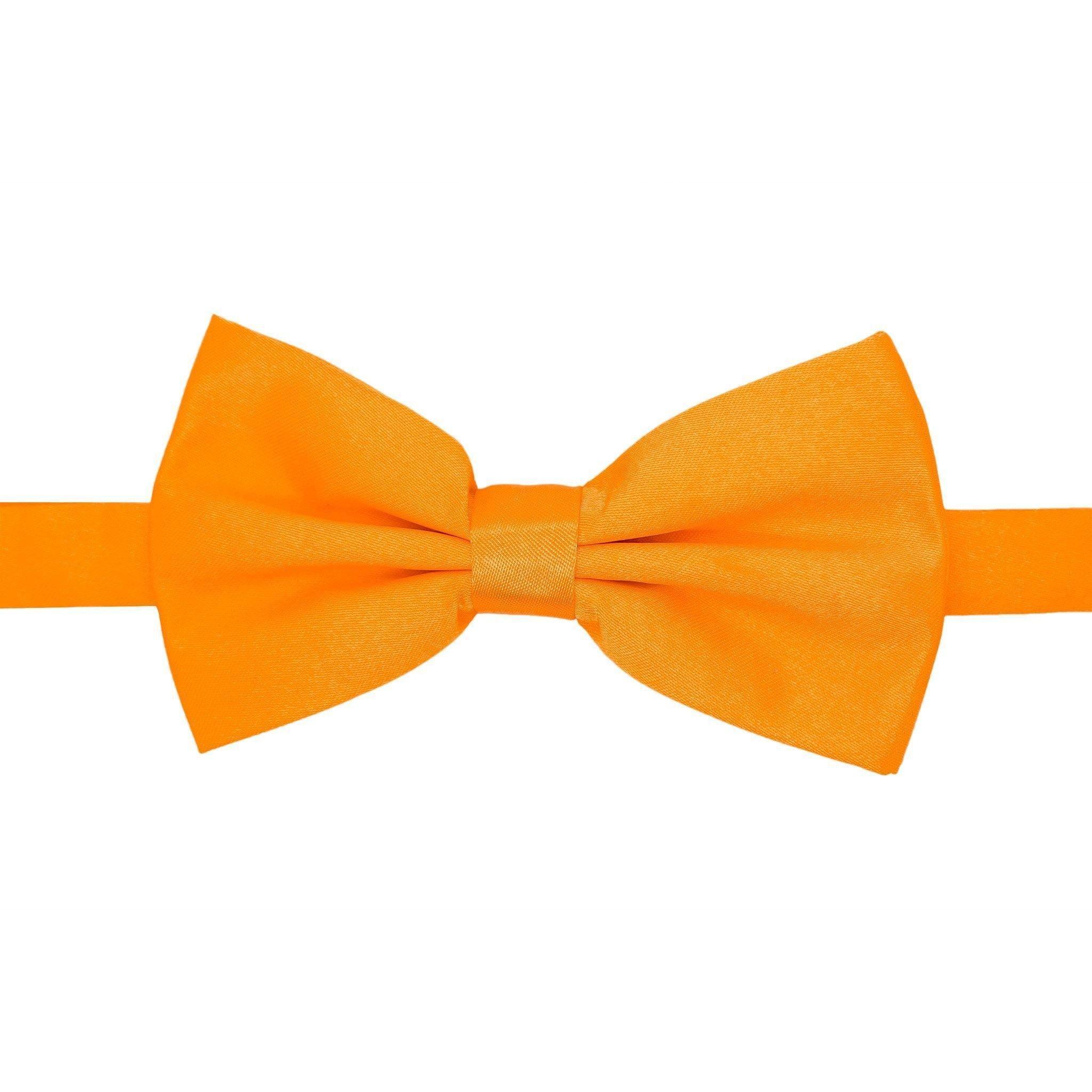 Elegant Adjustable Orange Satin Bow Tie for Men - Perfect for Weddings, Prom, Formal Events & Cosplay