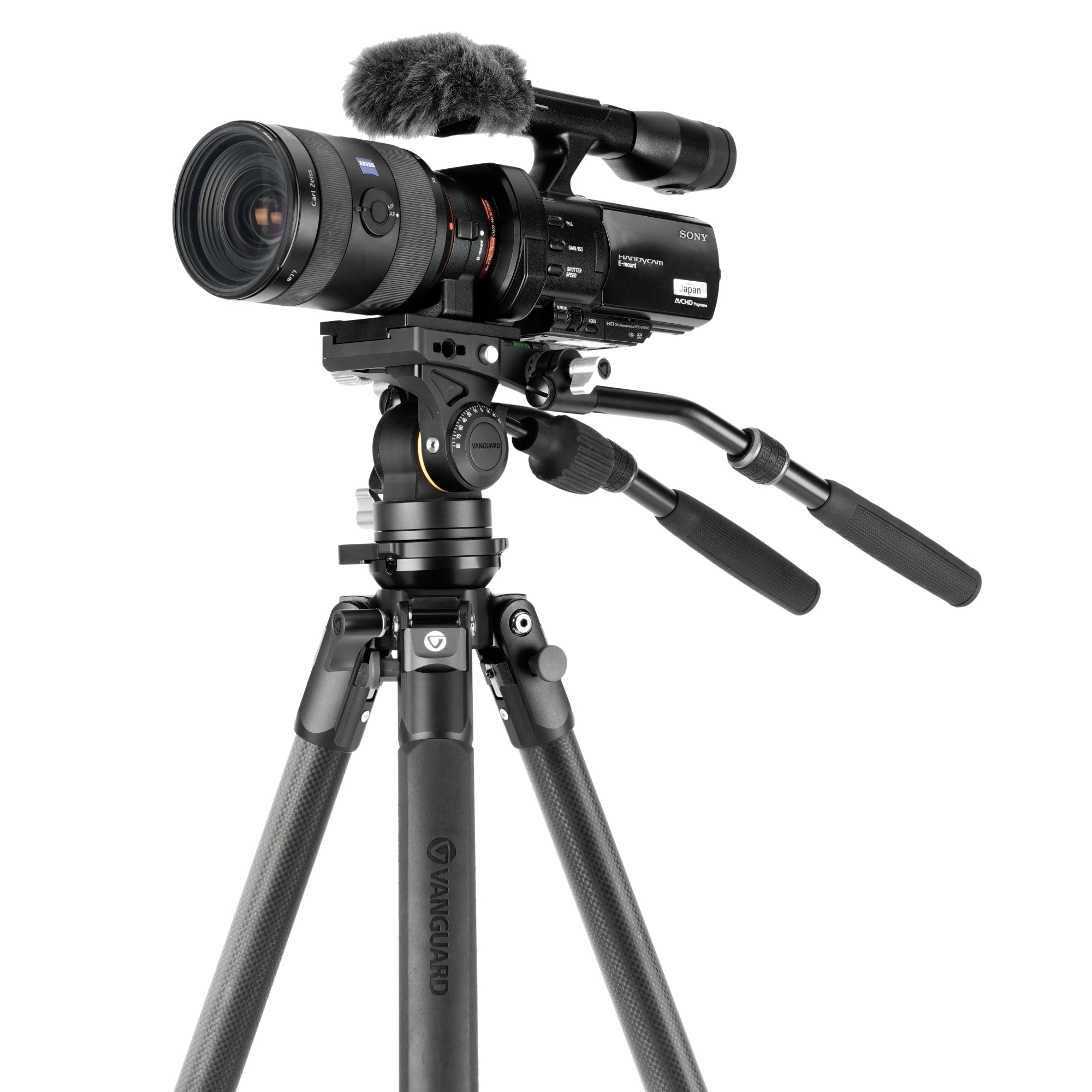 Alta Pro 3VL 303CV18 Carbon Fiber Video Tripod with Fluid Pan Head - Professional Camera Tripod for DSLR, Mirrorless, Camcorders - Perfect for Photography, Videography, Film Making & Outdoor Shooting