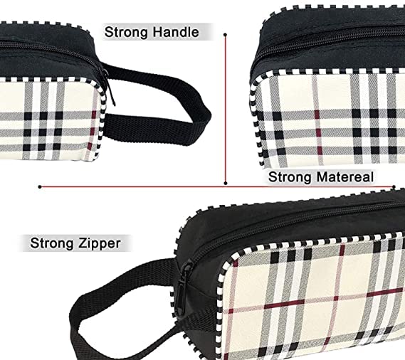 Stylish Set of 3 Waterproof Cosmetic Travel Pouches - Toiletry Bags for Makeup & Skincare Essentials | Perfect for Vacation, Gym & Airplane Carry-On