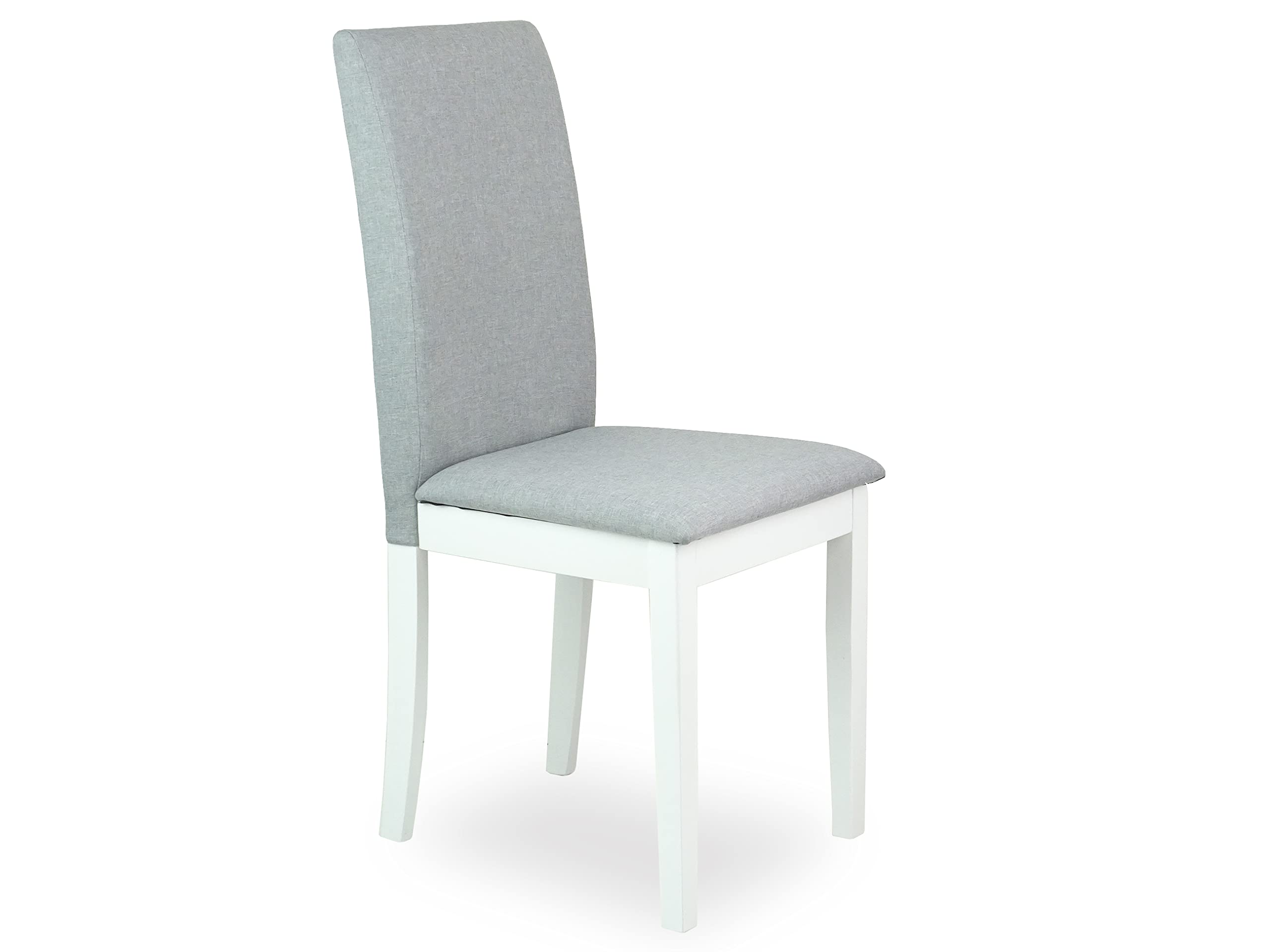 4-Piece Classic White Solid Wood Dining Chairs with Padded Seats - Fallabella Side Chairs for Kitchen, Dining Room & Home Decor