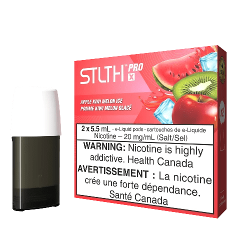 STLTH PRO X Pods 5.5mL - Apple Kiwi Melon Ice Flavor | Refillable Vape Pods for Smooth & Flavorful Vaping | Perfect for On-the-Go Use & Discreet Vaping