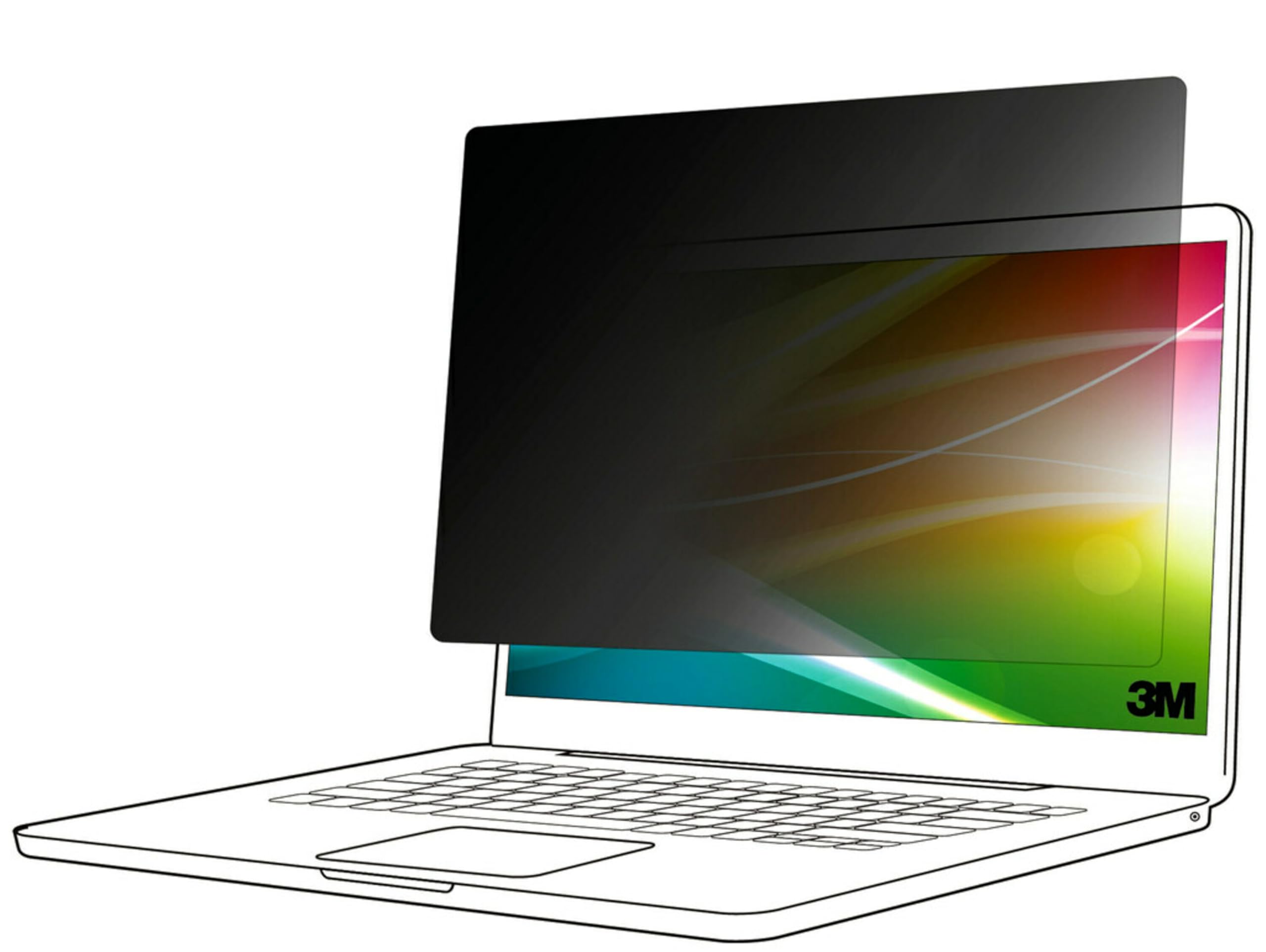3M Bright Screen Privacy Filter for Dell Laptops 15.6 Inch 16:10 Aspect Ratio (Model BPNDE003) - Anti-Glare & Blue Light Protection for Office, Banking & Public Spaces