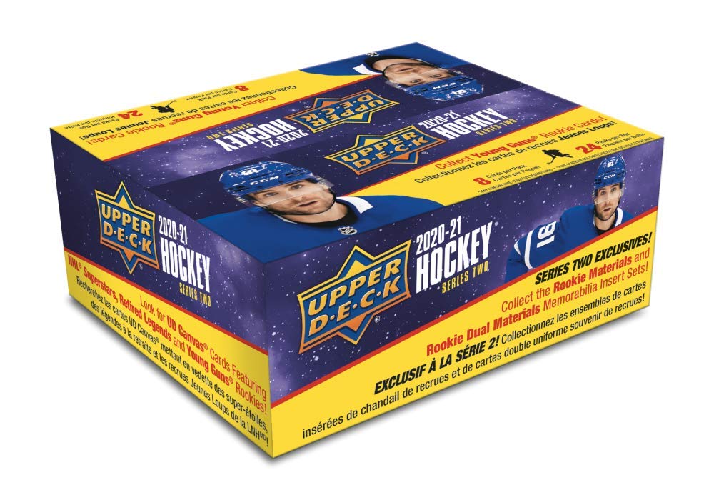 2020-21 Upper Deck Series 2 Hockey 24 Pack Retail Box - NHL Trading Cards Collection for Collectors & Fans - Perfect for Gifts, Tournaments, and Display