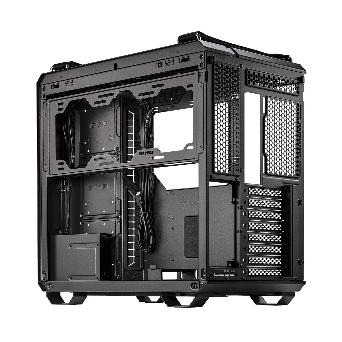 ASUS TUF Gaming GT502 Mid Tower PC Case - Black | High Airflow ATX Computer Case for Gaming & Streaming | Perfect for Esports & Content Creation