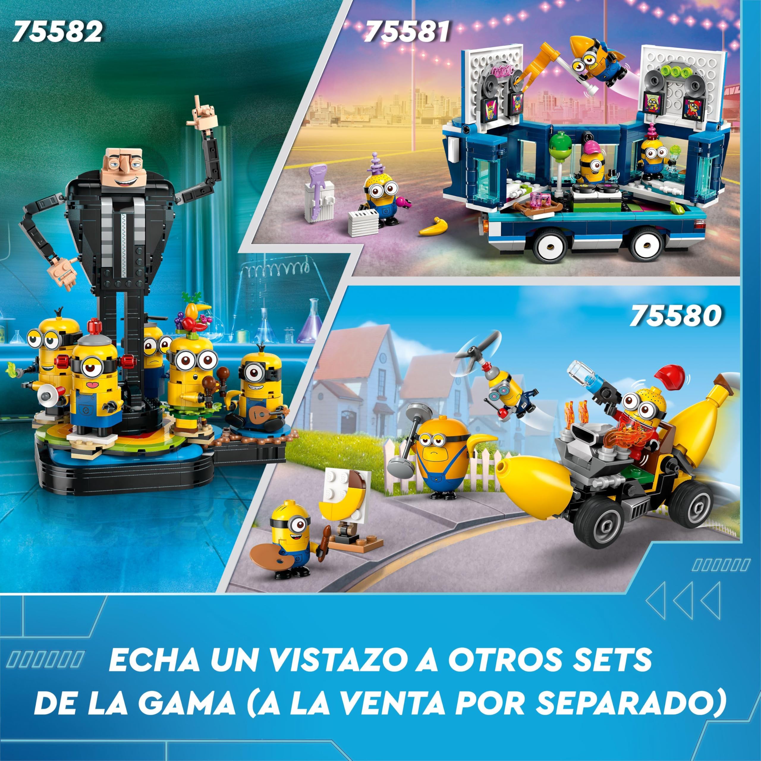 LEGO GRU 4: Despicable Me Minions & GRU's Family Mansion Building Toy Set with Movie Character Figures, Construction Playset for Kids Ages 8+ (75583) - Perfect for Birthday Gifts, Creative Play & Movie-Themed Collectibles