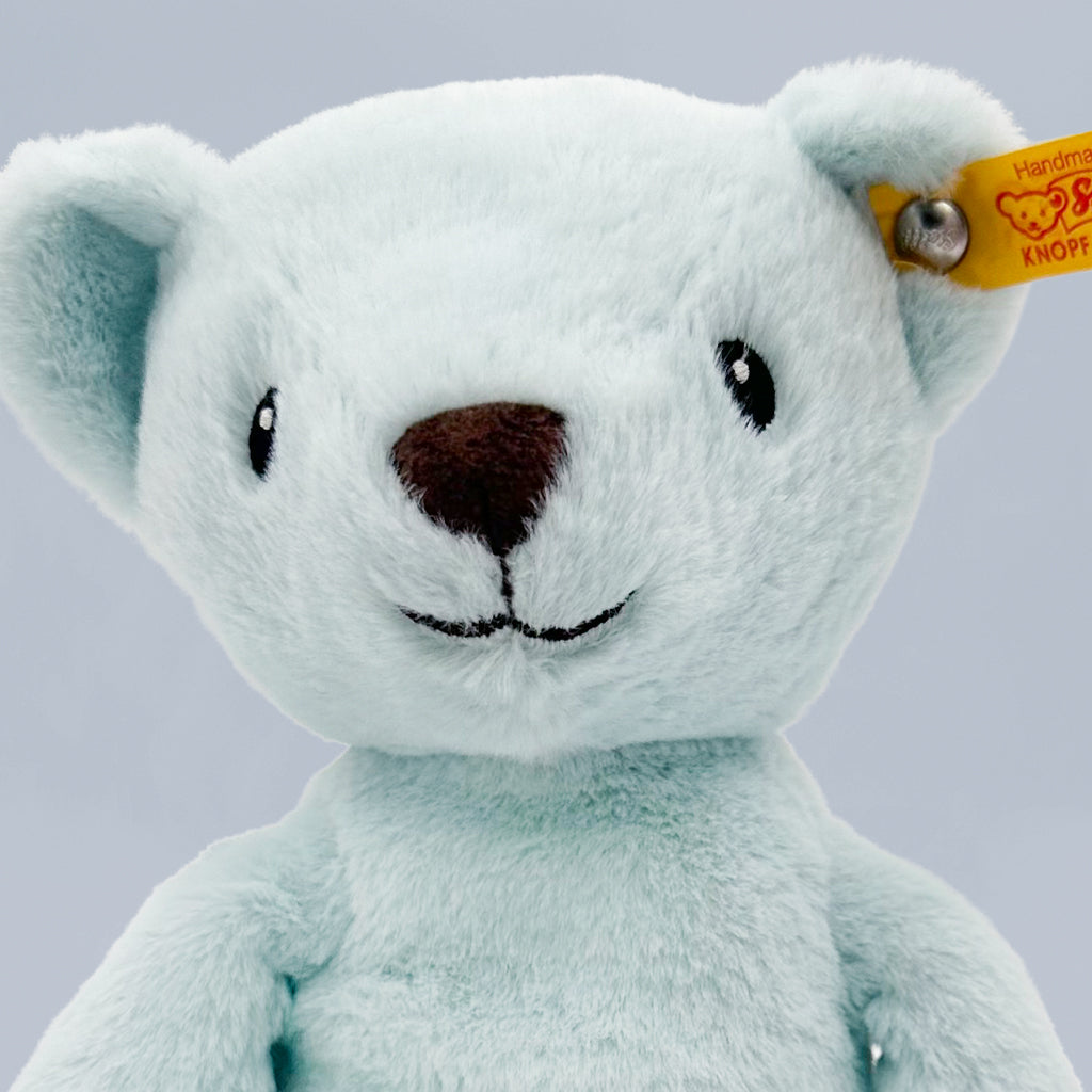 Steiff My First Teddy Bear - Soft Blue Plush Stuffed Animal for Babies & Kids | Perfect for Nursery Decor, Baby Shower Gifts & Cuddling