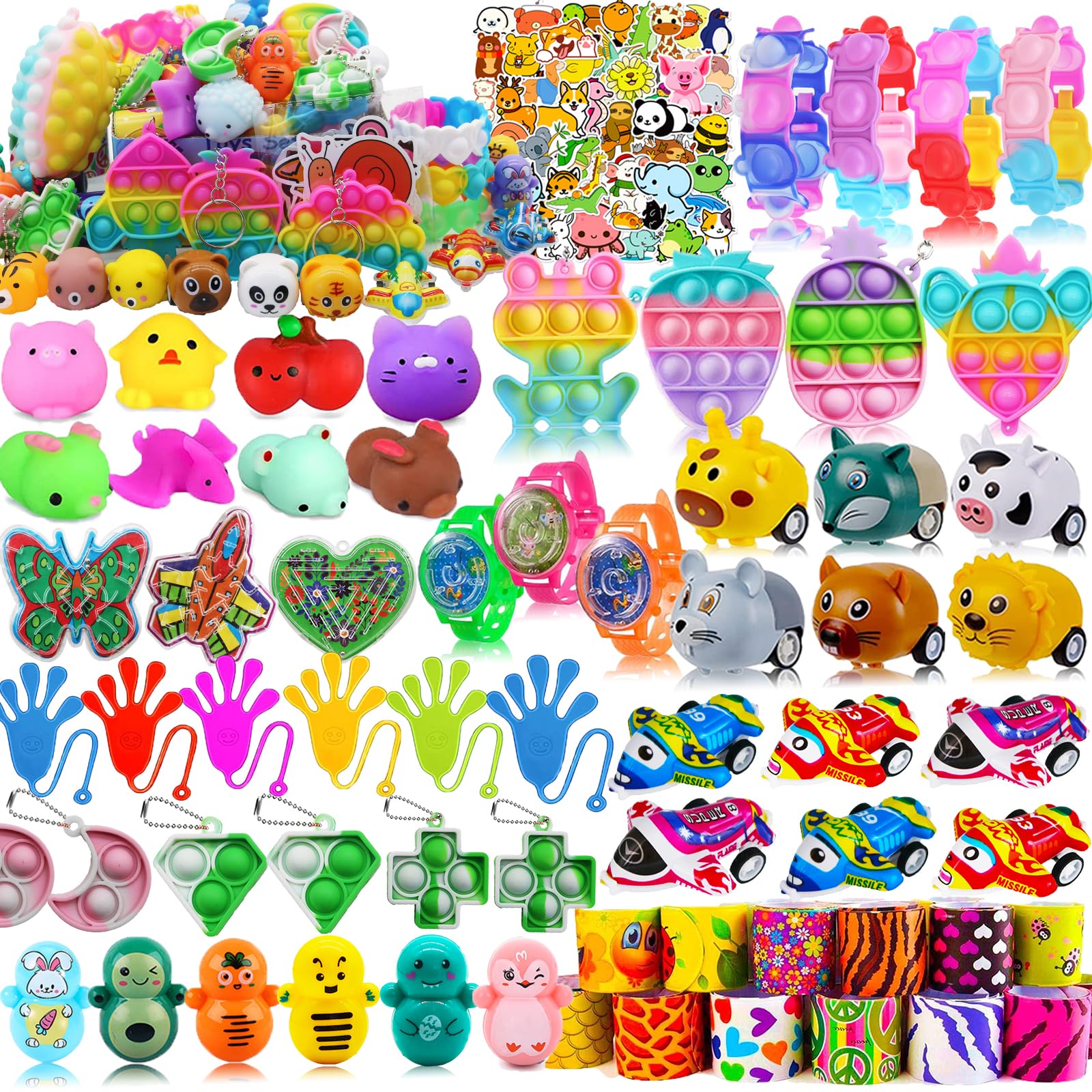 126 Pcs Bulk Small Party Favors for Kids - Treasure Box Toys, Pinata Stuffers, Goodie Bag Fillers - Perfect for Classroom Prizes, Easter Basket Egg Fillers, Carnival Games & Birthday Party Giveaways