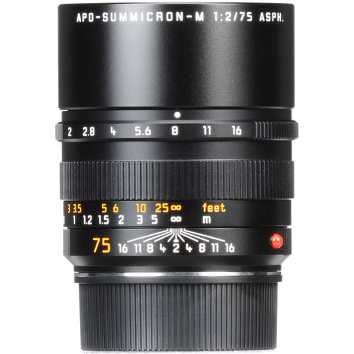 Leica APO Summicron M 75mm f/2.0 ASPH Manual Focus Lens for Portrait & Street Photography - Premium German Camera Lens for Leica M Mount Cameras