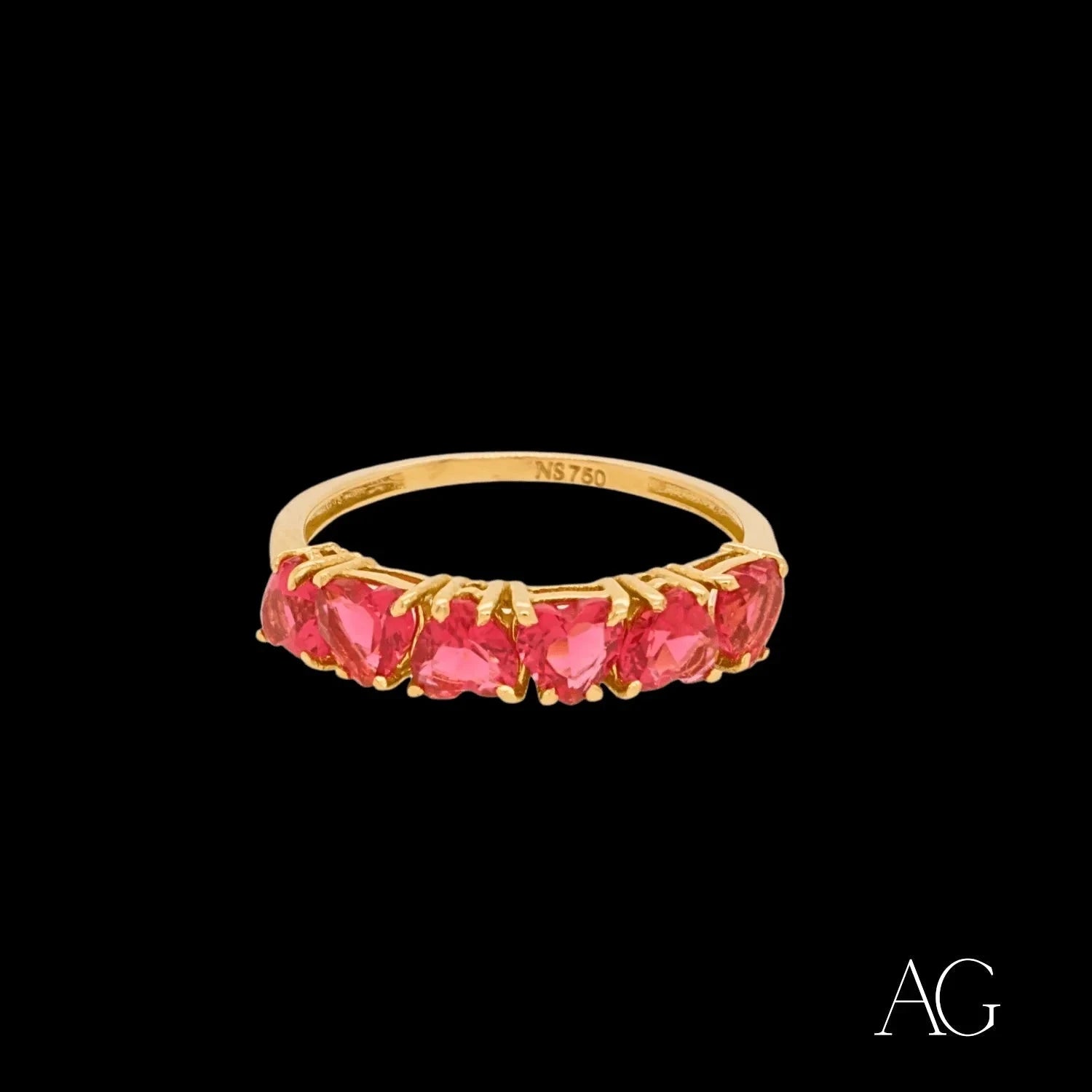 18K Gold Passion Flame Ring with Red CZ Stones - Elegant Jewelry for Women, Perfect for Valentine's Day, Anniversary & Romantic Gifts