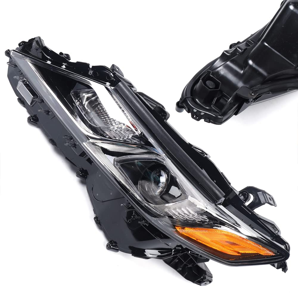 LOYALHEARTDY LED Headlight Assemblies Pair for 2018-2020 Toyota Camry L/LE/SE - Driver & Passenger Side Replacement Headlamps (81110-06C40) - US Stock | Perfect for Night Driving & Foggy Conditions