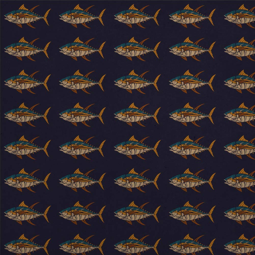 Premium Kraft Roll Gift Wrap Paper - Tuna Fish Design for Unique Present Wrapping | Perfect for Birthday Gifts, Christmas Presents & Special Occasions