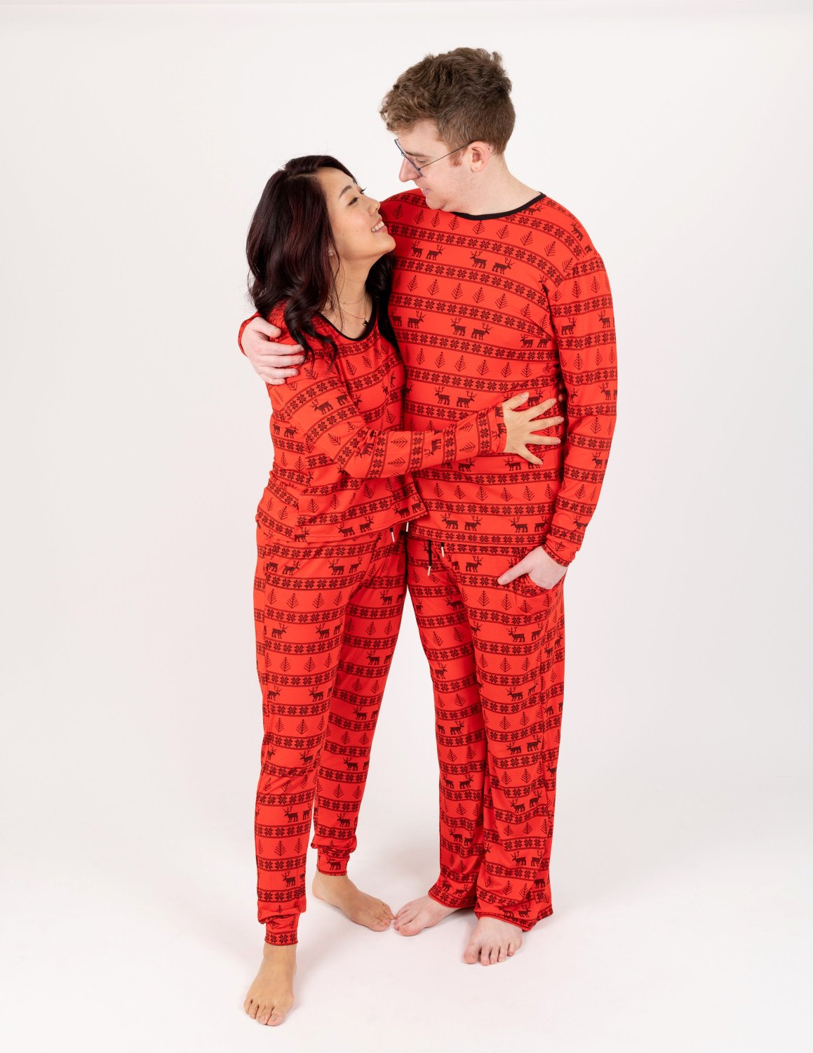 Red and Black Fairisle Reindeer