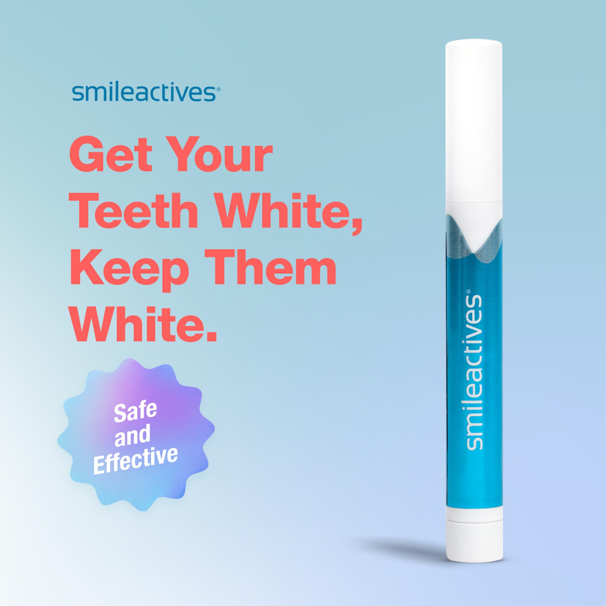 Smileactives Teeth Whitening Pen 3 Pack - Fast Acting Dental Whitening Gel with Precision Brush Tip for Stain Removal & Bright White Smile | Vanilla Mint Flavor, Travel-Friendly & Easy to Use | Perfect for Home, Office & Travel Whitening Routine