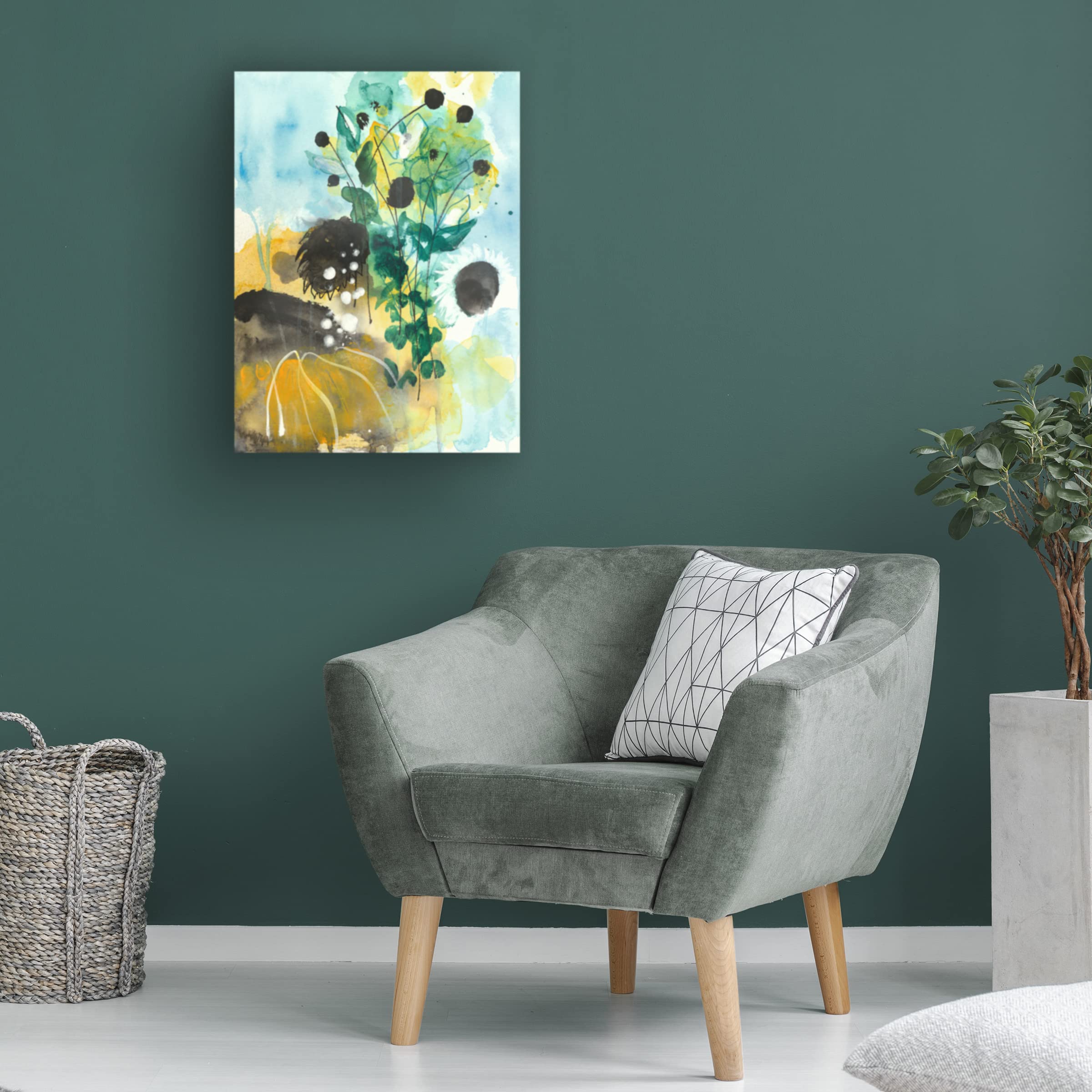 Trademark Fine Art 'Sunflower Kisses II' Canvas Wall Art by Corina Capri - Vibrant Floral Painting for Living Room, Bedroom & Office Decor