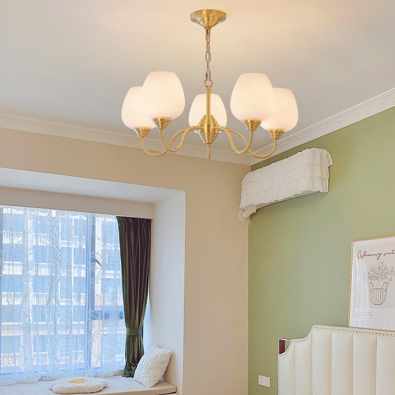 Endon Alton Chandelier - Modern Crystal Ceiling Light Fixture for Dining Room, Living Room & Bedroom | Elegant Lighting Decor for Home & Office