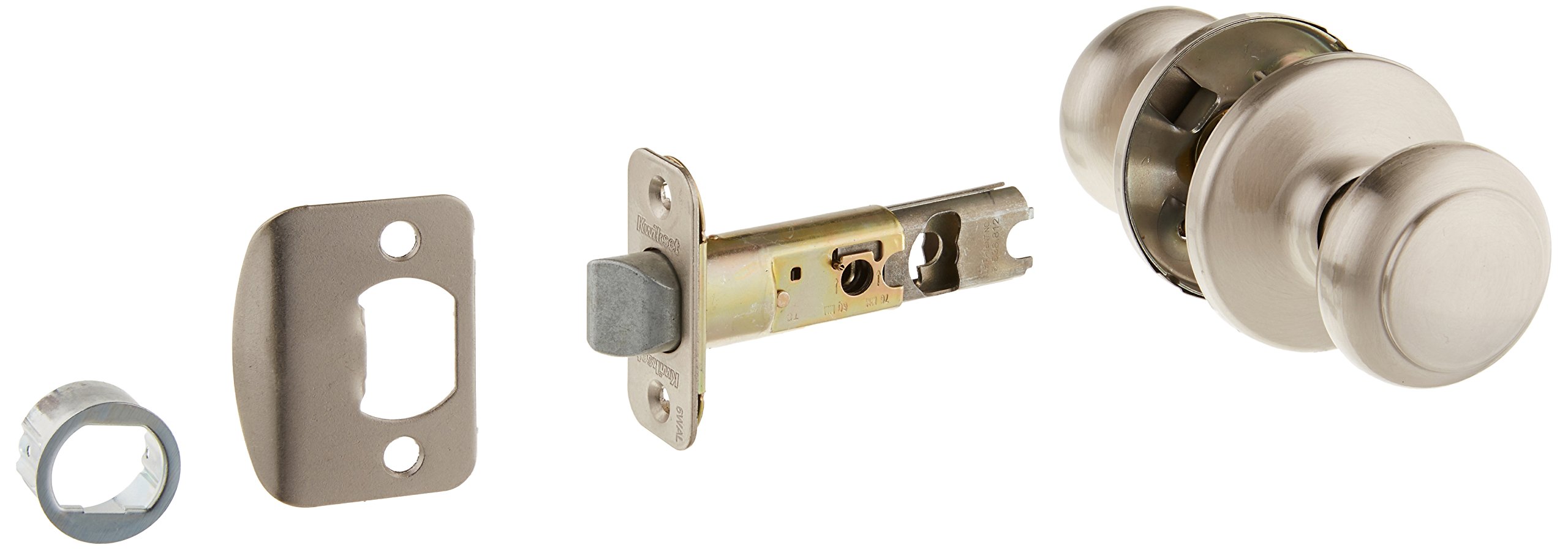 Passage Door Knob with Cove Satin Nickel Finish - Perfect for Bedrooms, Bathrooms & Interior Doors