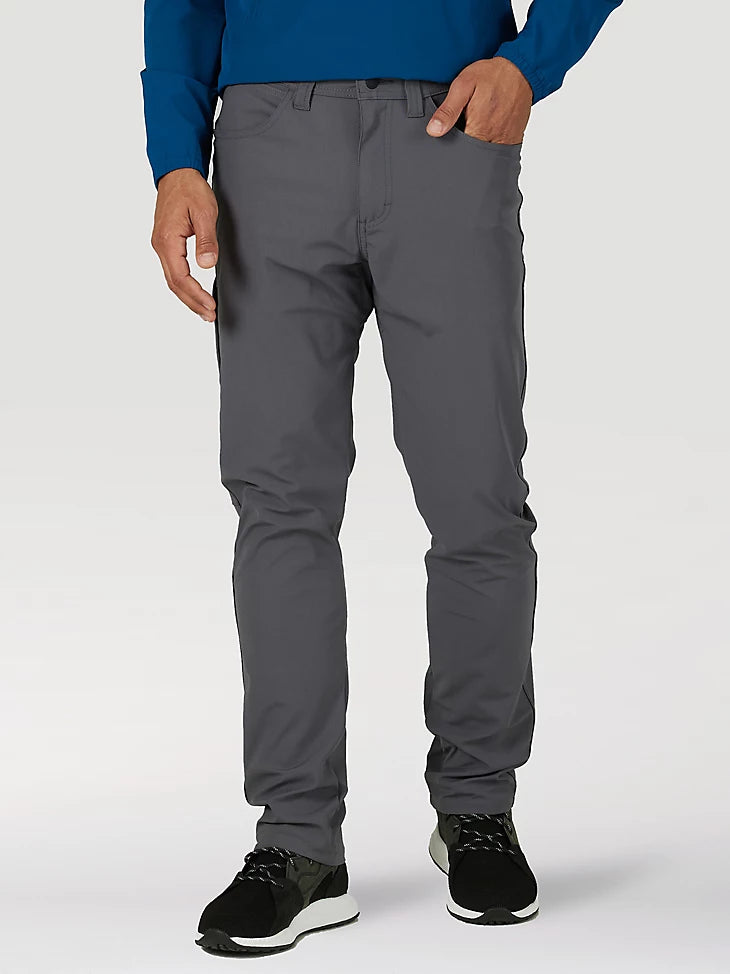 ATG By Wrangler™ Men's FWDS Five Pocket Work Pants - Durable Iron Gate Color for Construction, Outdoor & Casual Wear