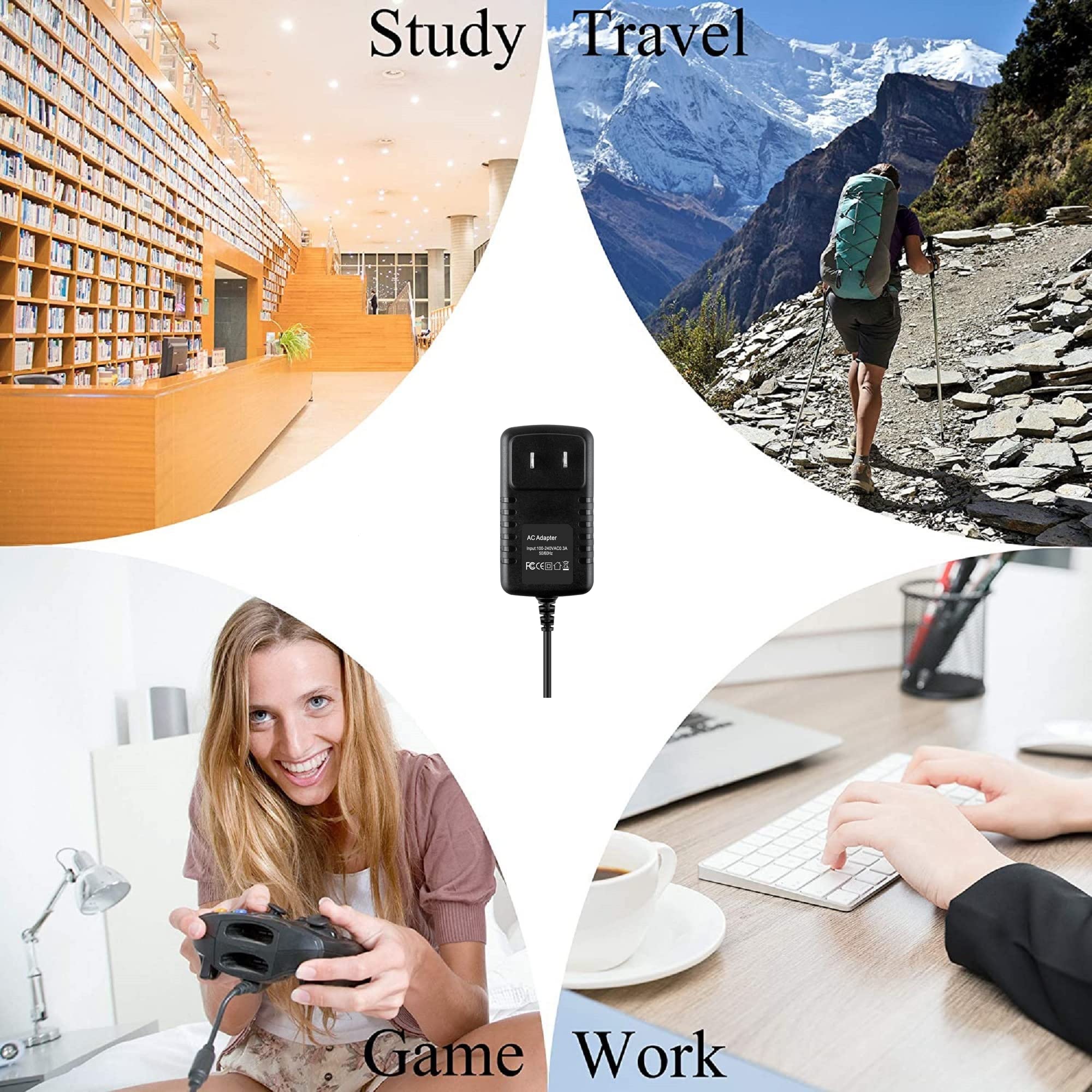 Original AC/DC Power Adapter for Archeer A106 A209 A226 A320 Bluetooth Speakers - Waterproof Subwoofer Charger Cable - Home & Travel Use - Wall Plug & Battery Charger Compatible