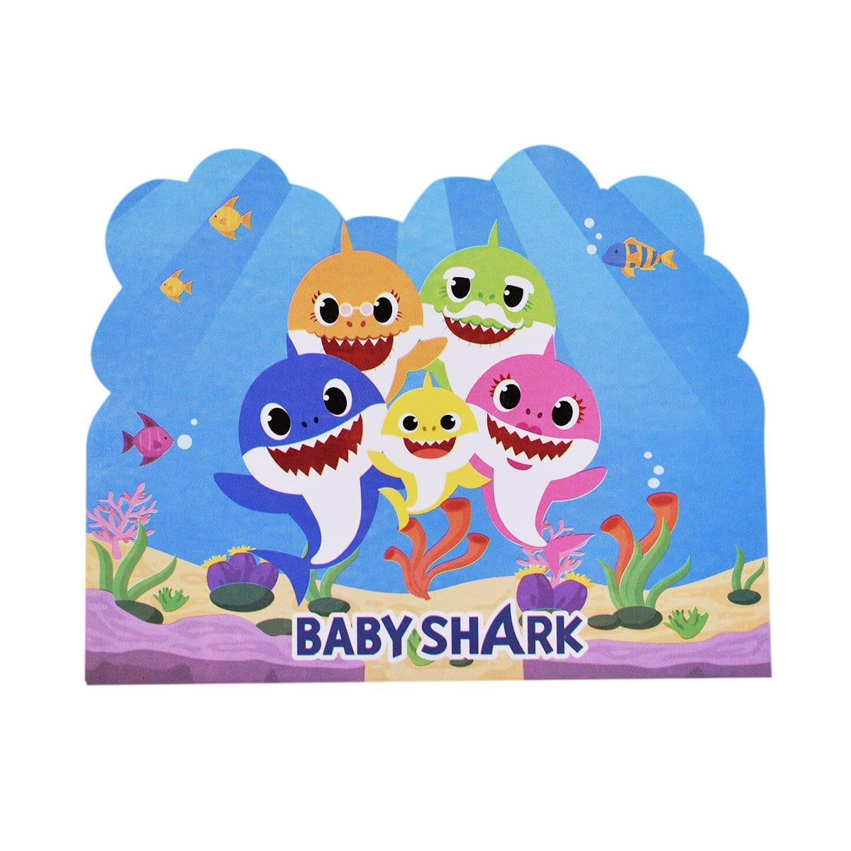 Baby Shark Birthday Party Invitations - Set of 10 Cards for Kids' Themed Celebrations - Perfect for Baby Showers, Toddler Parties & Under the Sea Events