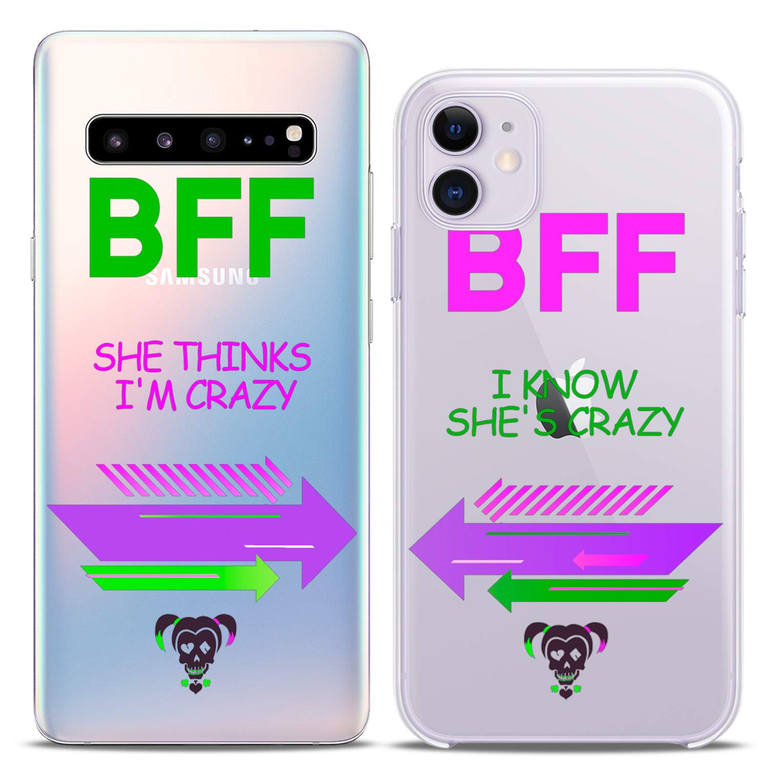 Matching Couple Phone Cases for iPhone 16/15/14/13/12/11 Pro Max/Mini/XS/X/8 Plus/7/XR/SE - Cute Silicone Love Pair Cover for Anniversary, BFF, Couples & Teens - Perfect Gift for Valentine's Day, Christmas and Special Occasions