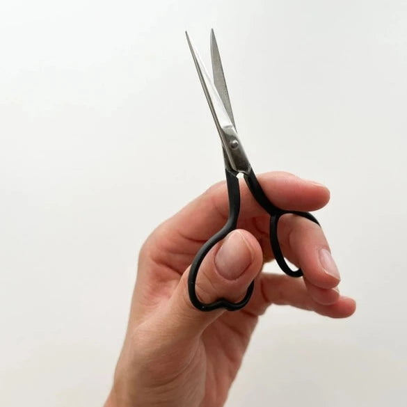 Premium Matte Black Heart Embroidery Scissors - Sharp Stainless Steel Blades for Precision Cutting - Perfect for Sewing, Crafting, and DIY Projects
