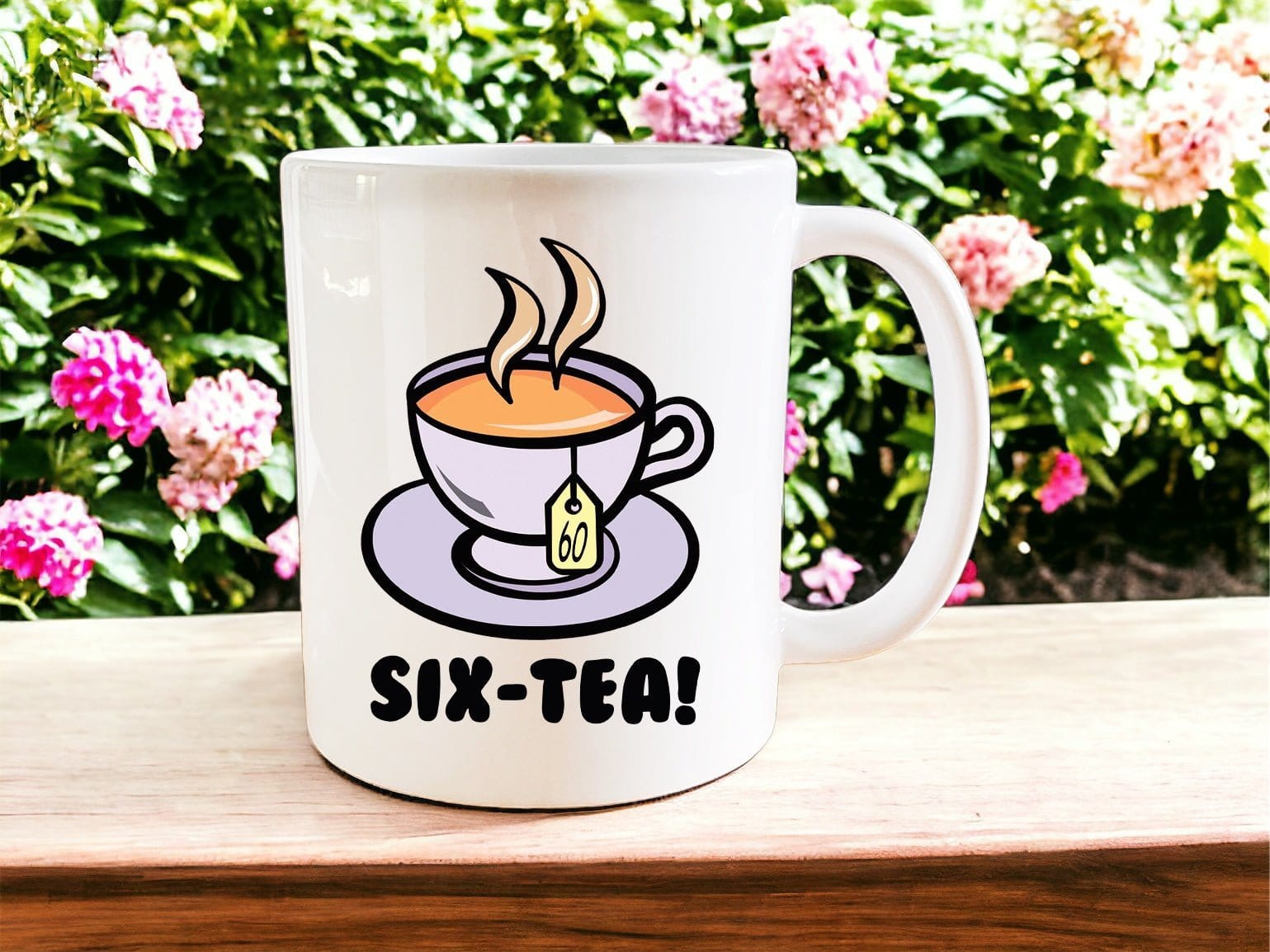 60th Birthday Tea Mug - Funny 60th Birthday Gift for Women & Men - Perfect for Coffee, Tea & Hot Drinks - Great for Parties, Celebrations & Everyday Use