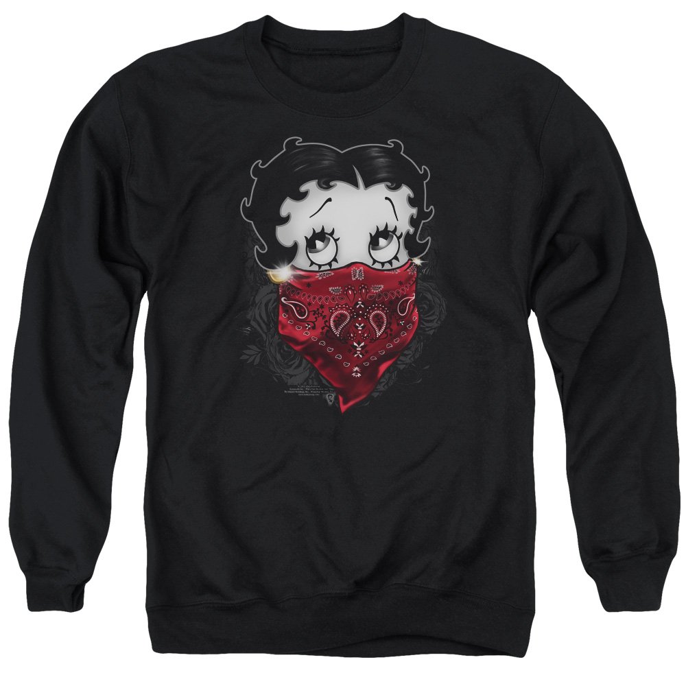 Betty Boop Bandana & Roses Unisex Crewneck Sweatshirt for Men & Women - Casual Wear, Street Style, Gift Idea