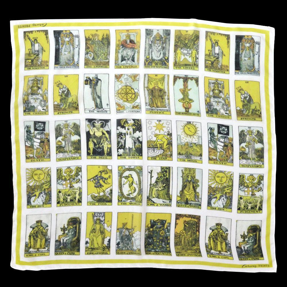 Premium Tarot Cards Silk Chiffon Scarf - Elegant Divination Accessory for Psychic Readings & Spiritual Practices | Perfect for Tarot Enthusiasts, Fortune Tellers & Mystic Fashion