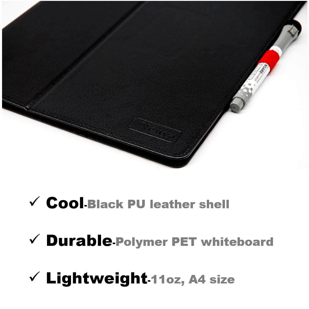 Portable Dry Erase Board 12x9 Inches - Small Whiteboard with Stand | Reusable A4 Mini Drawing Notebook for Kids, Students & Office | Perfect for School, Home & Desk Use
