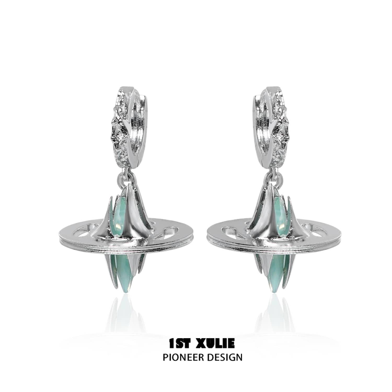 Star Trails S925 18K Platinum Plated Moissanite Diamond Earrings for Women - Elegant Wedding, Anniversary, Party & Evening Wear Jewelry Gift