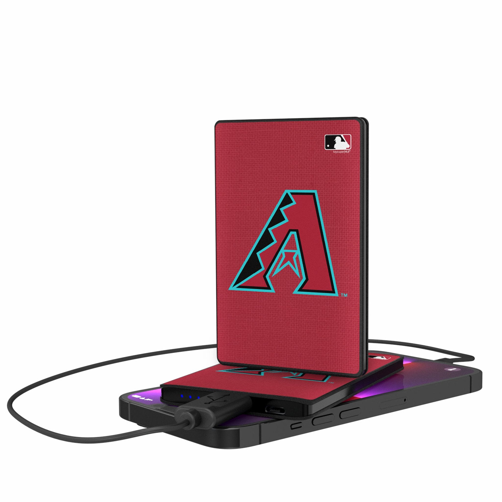 Arizona Diamondbacks 2500mAh Slim Credit Card Power Bank - Portable Charger for Phones, Travel, and Emergency Backup