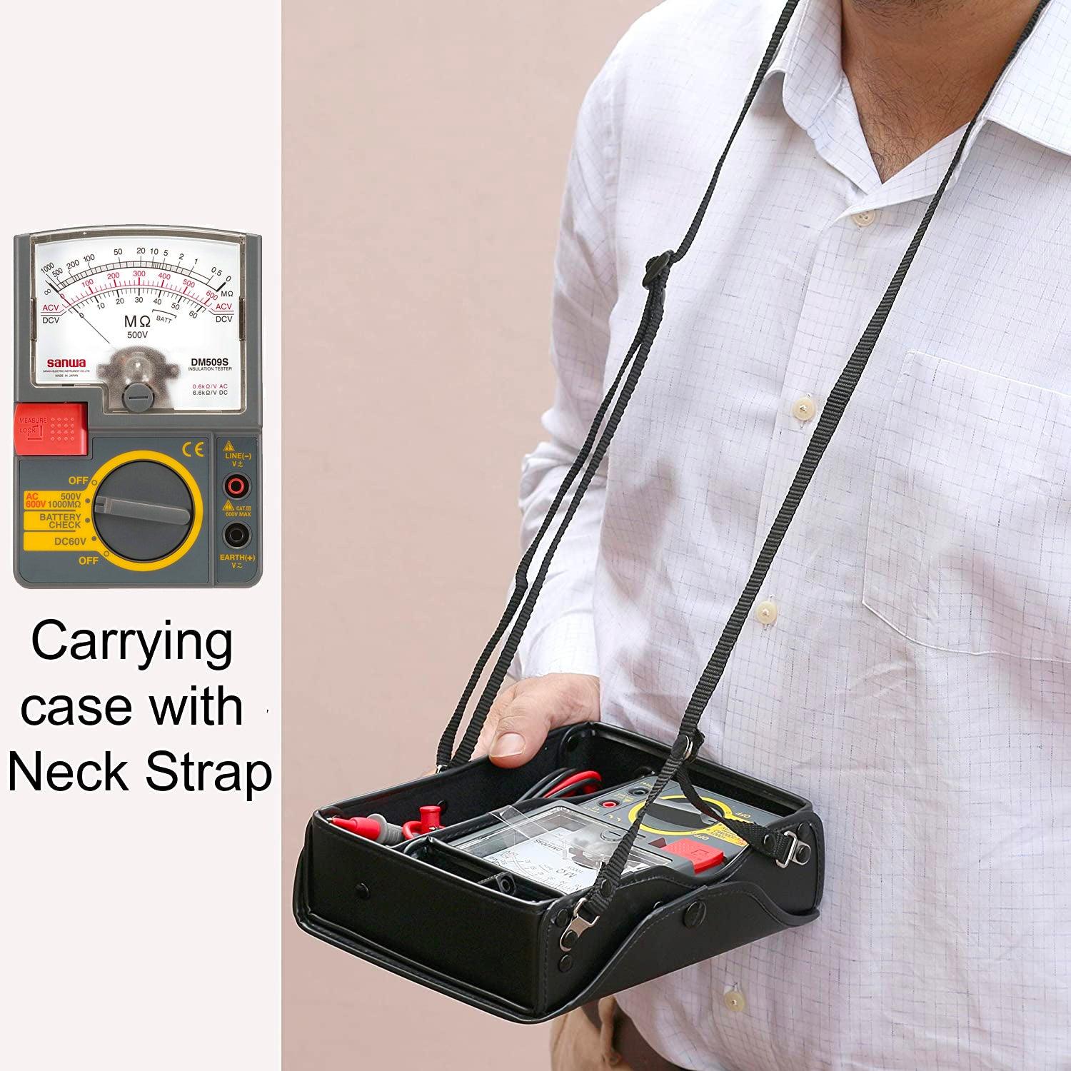 DM509S 500V Analog Insulation Tester - Portable Insulation Resistance Meter for Electrical Safety Testing | Home, Industrial & DIY Use